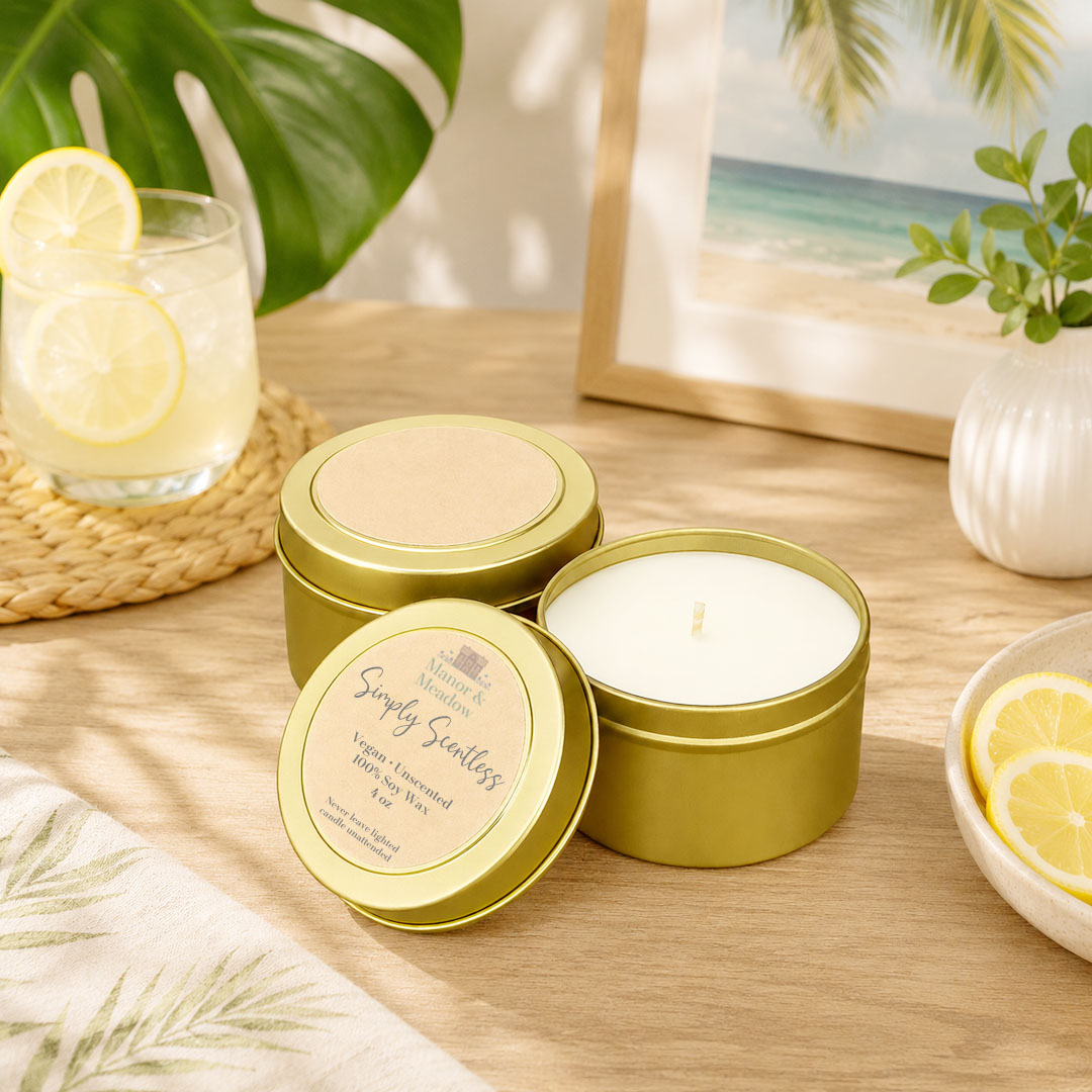 Hand-poured Unscented Soy Candles