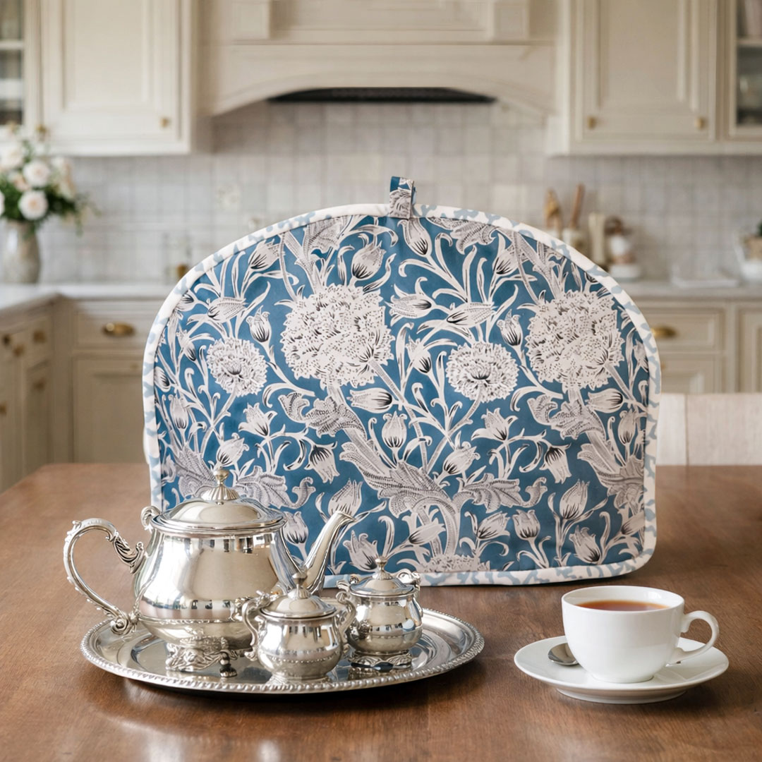 Handmade William Morris Blue Floral Tea Cozy
