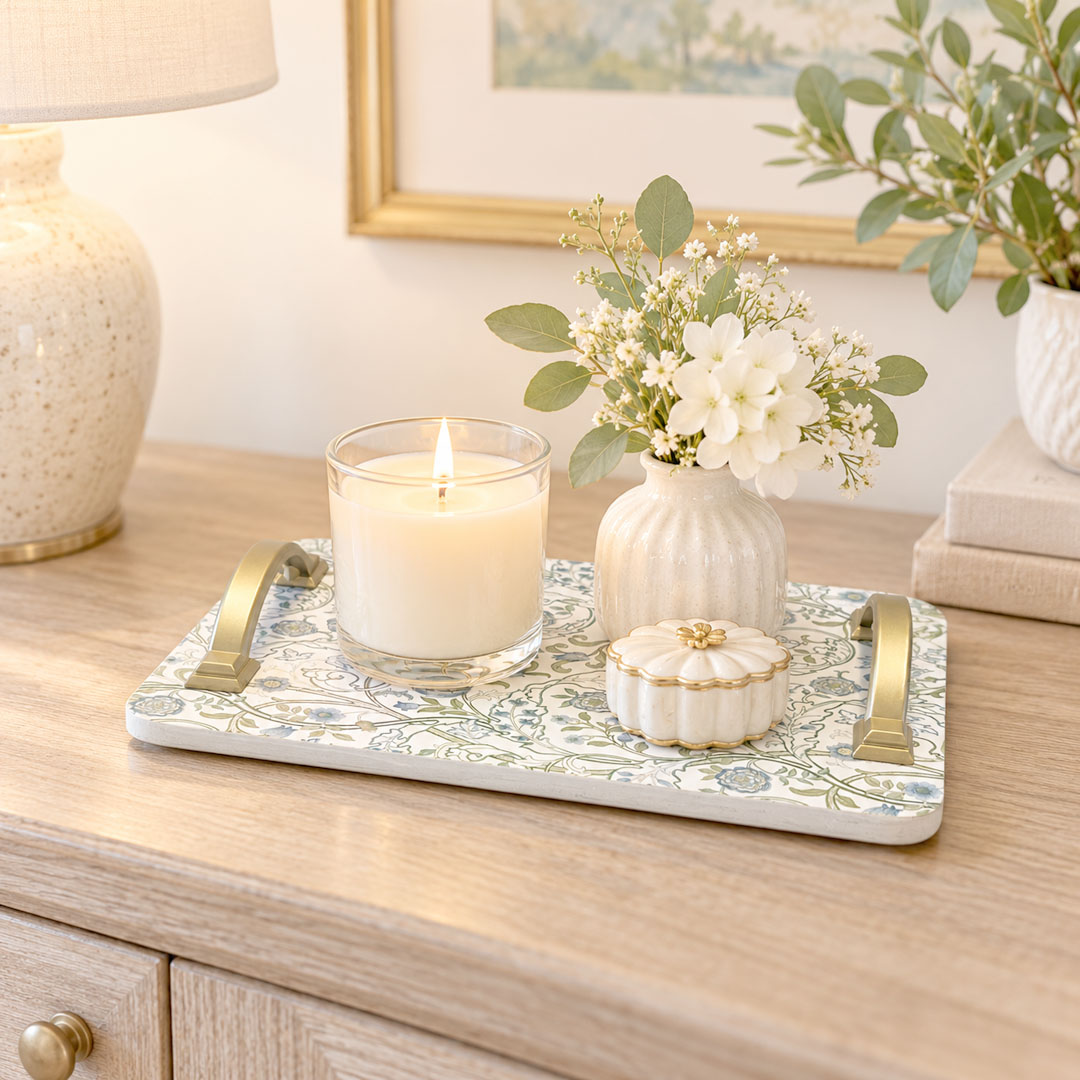 Handcrafted Candle/Decor Tray
